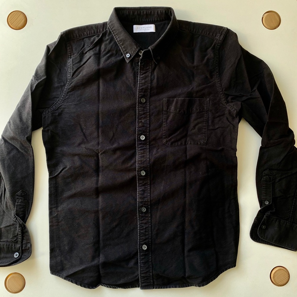 Everlane Washed Black Oxford Shirt